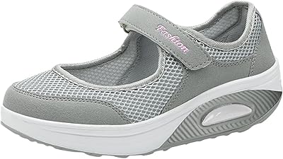 Zapatillas CuñA Mujer - Adelgazar Zapatos Bambas Jogging Zapatillas De Running Zapatos Mujer Comodos Zapatos Casuales De Punto Correr Platform Sneaker 7 61i7C7mjOkL. AC UL400
