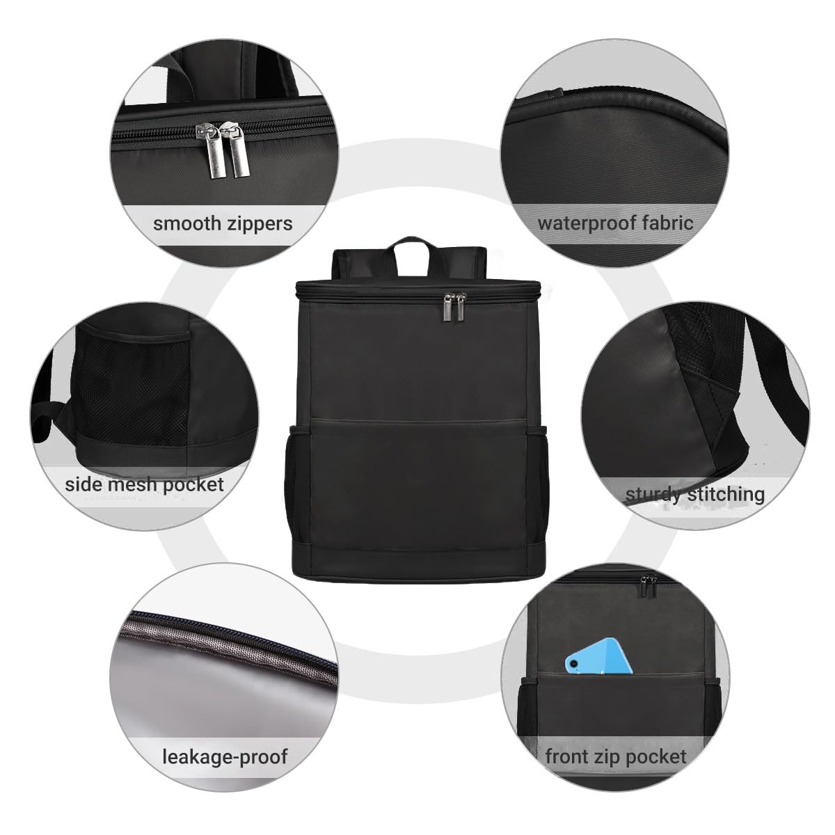 15L Zaino Termico Frigo Borsa Frigo Isoterma Borsa Termica Porta Pranzo Zaino da Picnic