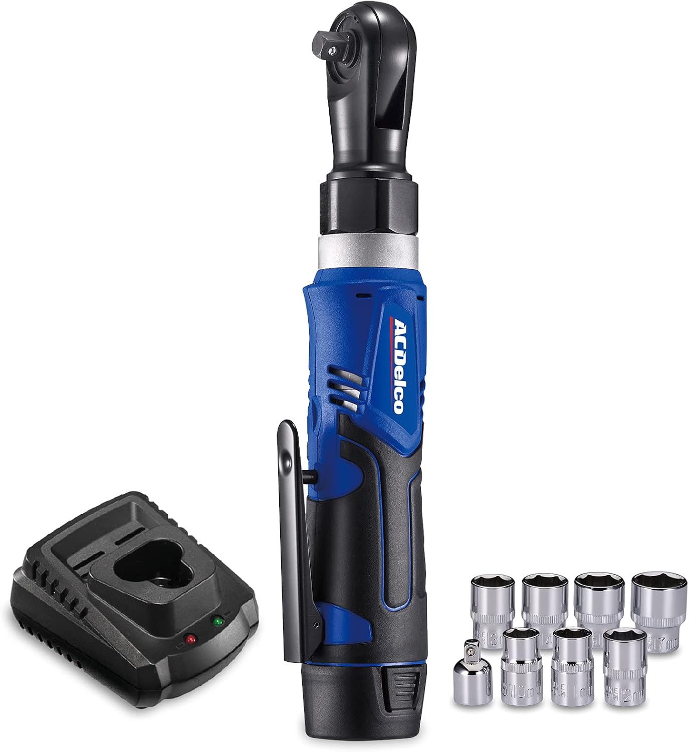 ACDelco ARW1209P G12 Series 12V Li-ion Cordless 3/8” 45 ft-lbs. Ratchet Wrench Tool Kit