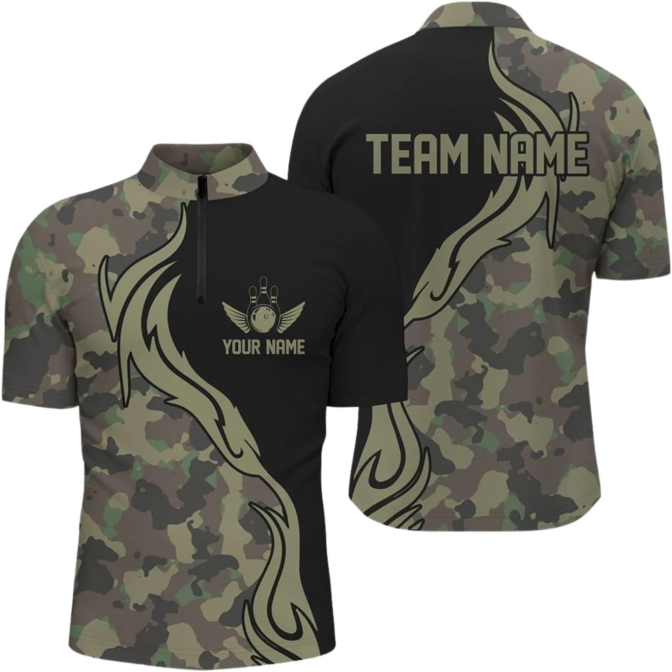 Rivelus Personalized Bowling Jersey 3D, Bowling Shirts for Team, Bowling Shirt Unisex for Men Women, Bowling Polo Shirts
