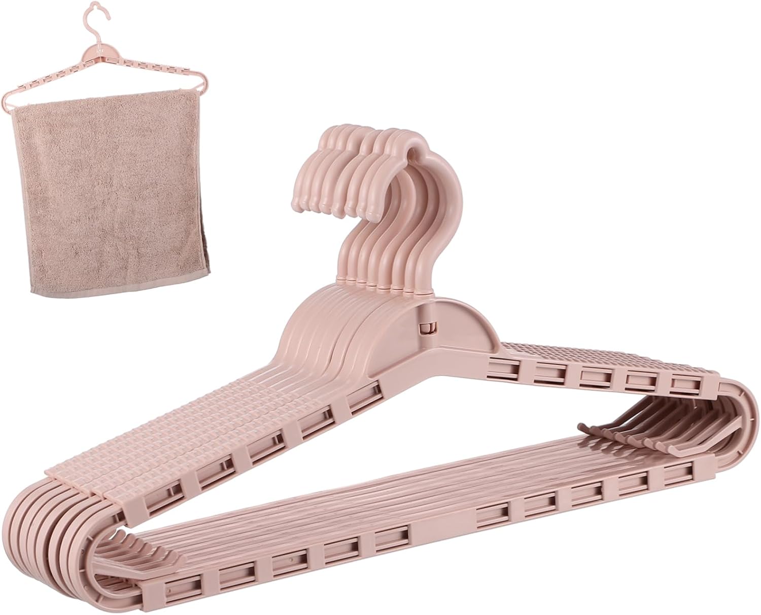 Cabilock 8pcs Extra Wide Retractable Hangers Clothes Drying Hangers for Quilts Coats Pants Foldable Multi-Functional Design for Use