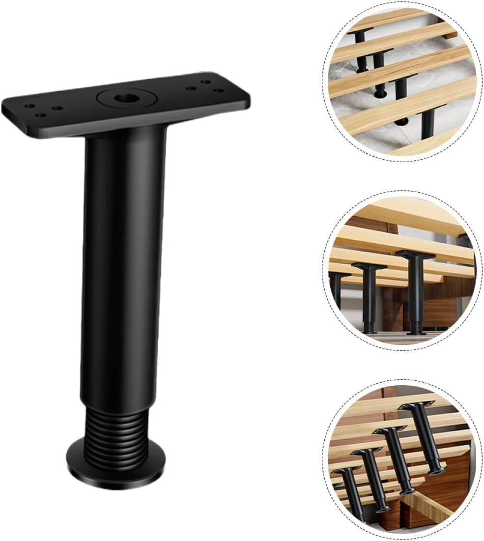 6pcs Adjustable Furniture Legs Bed Support Extenders Heavy Duty Bed Frame Replacement Parts 20-35cm Telescopic Height for Bedroom Furniture