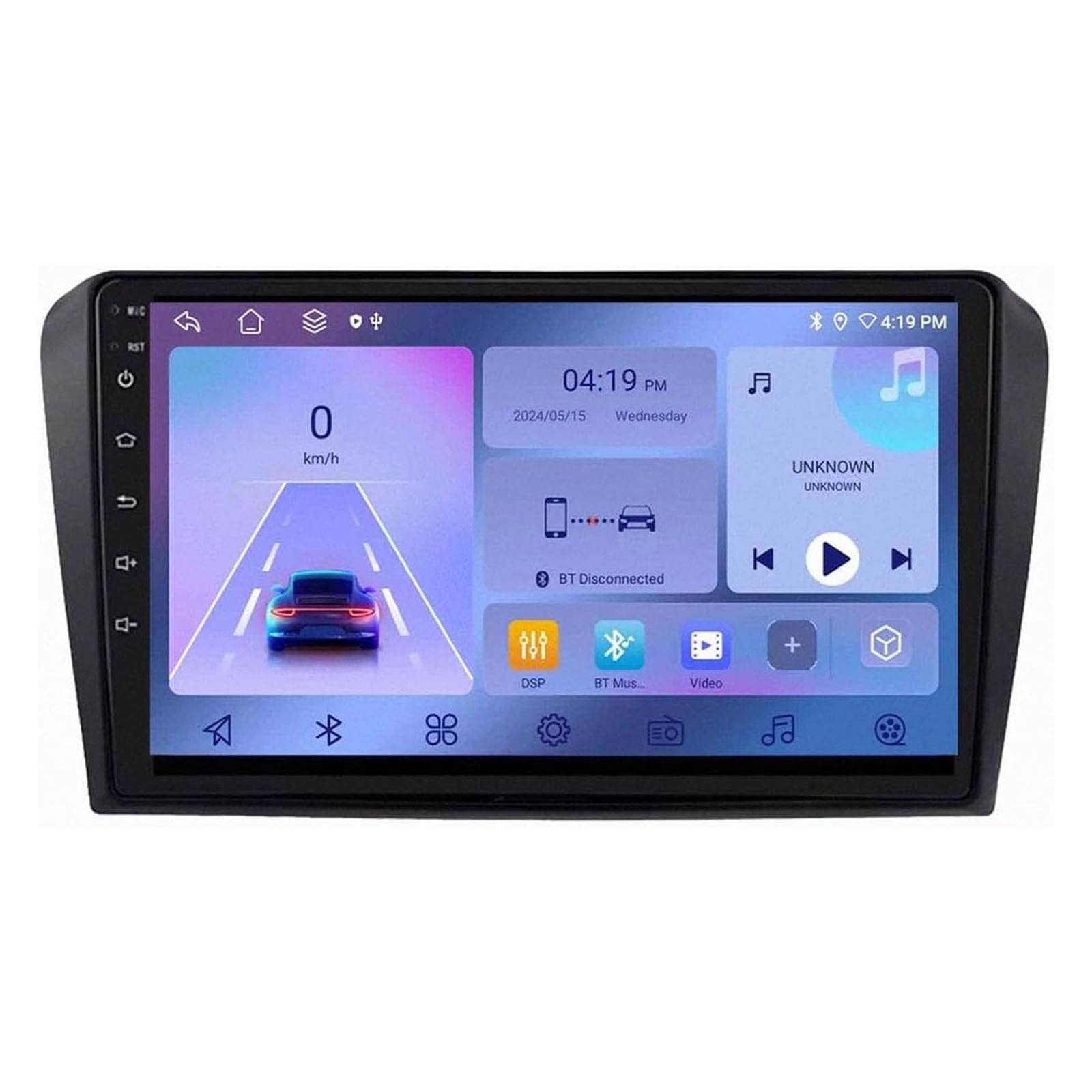 Radio samochodowe do Mazda 3L For Mazda 3 BK 2003-2009 | Ekran dotykowy z systemem Android 15 z bezprzewodowym systemem Android Auto GPS WiFi Navi SWC FM (8-core 6+128G)