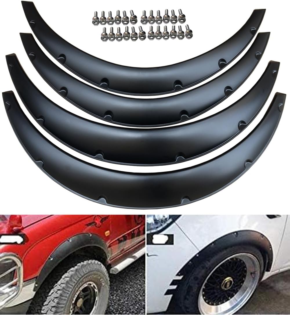 - Universal Flexible Car Fender Flares Extra Wide Body Wheel Arches (2*Small+*Large)