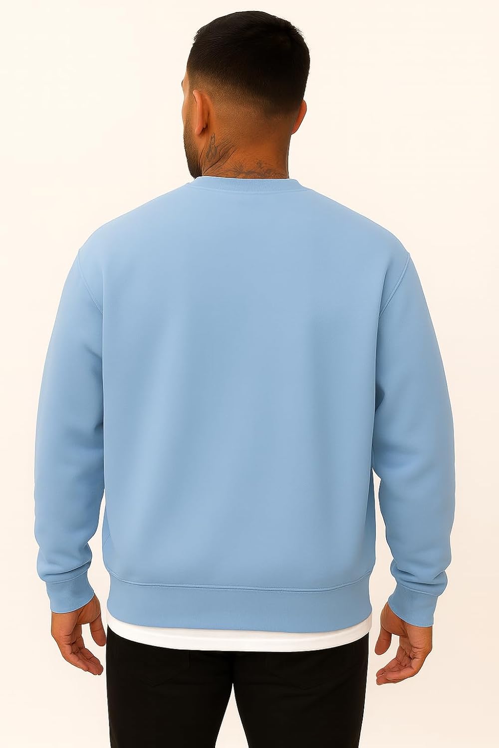 JustBlanks Sweatshirts for Men Fleece Men’s Sweatshirt Cotton Blend Mens Crewneck Sweatshirt Regular-Fit Pullover Sweatshirt