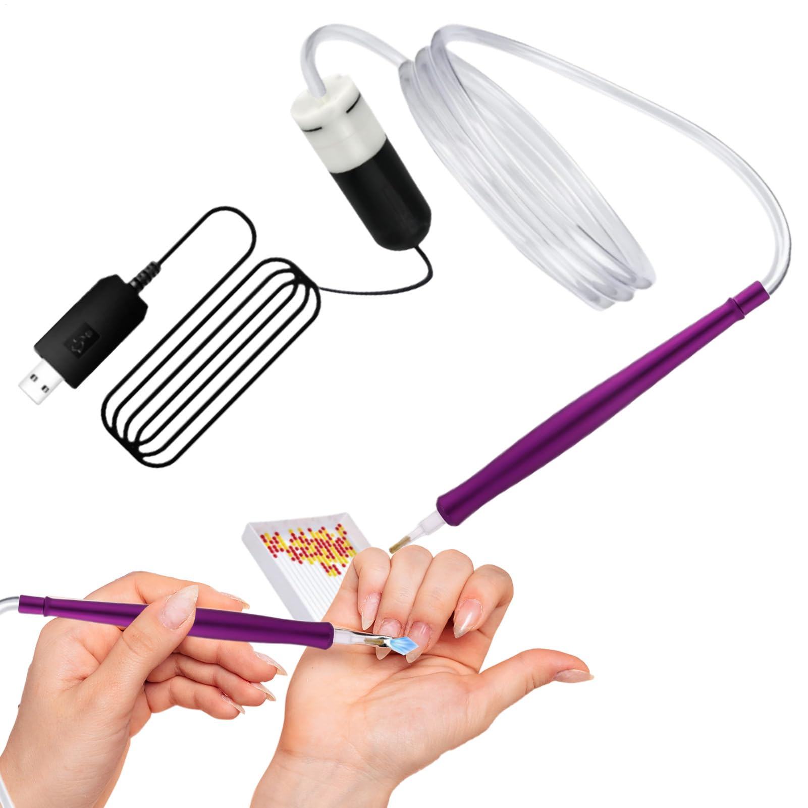 Stylo de peinture en strass électrique USB pour broderie diamant