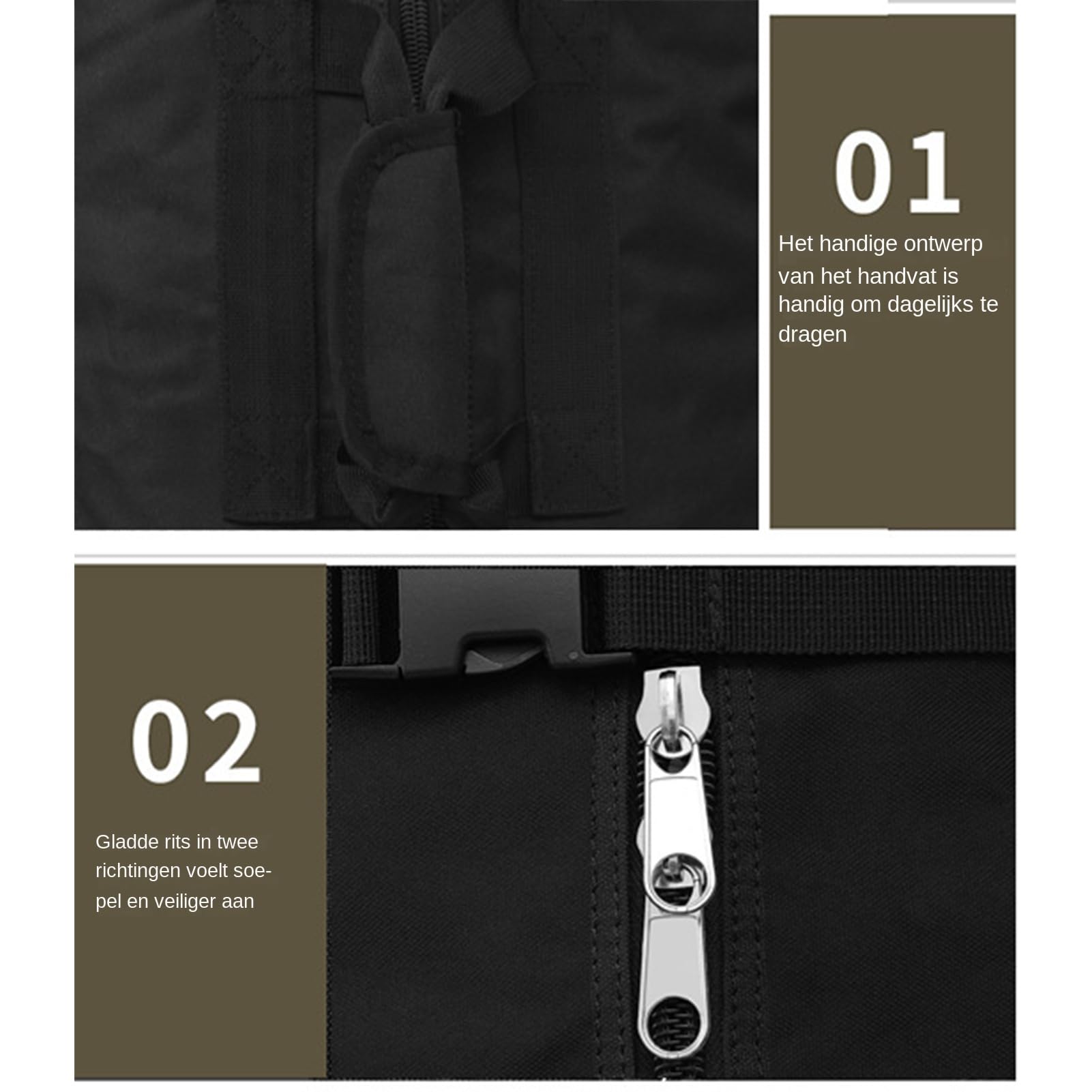 de golf - de organizador de putter impermeable de 120 cm, cremallera de