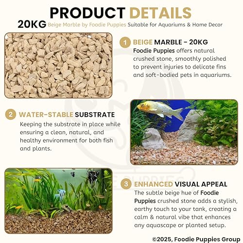 Foodie Puppies Natural Gravel (Beige Marble, 5Kg) (7mm - 13mm ...