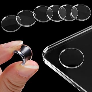 40 Pieces Rubber Cups for Glass Tiles, Silicone Pad, Round Rubber Toppers, Self Adhesive Glass Table Buffer, Non-Slip Pads Self Adhesive Furniture Coasters, Rubber Buffers for Picture Frames, Kitchen