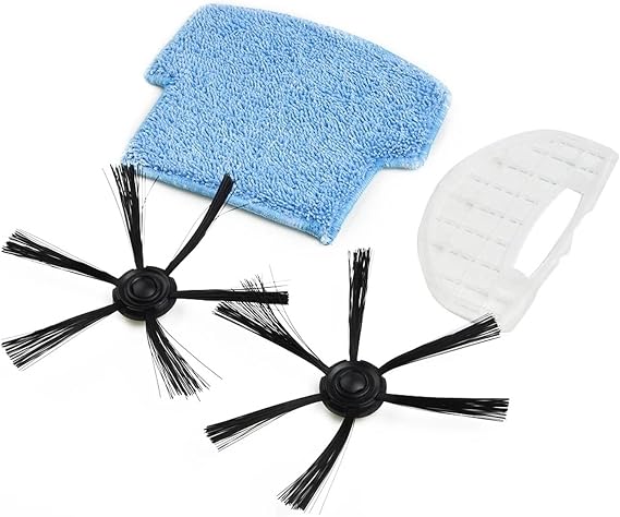 4pcs/Set Vacuum Cleaner Parts Side Brushes Filter Mop Cloth Compatible for Isweep S320 Sweeper Parts Household Cleaning Tools Accessories