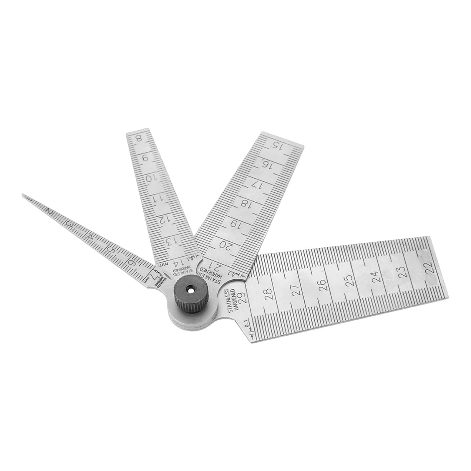 Juego de galgas de espesores, Herramienta de medición espesores, calibre tamaño orificio, 1 juego, cónico soldadura acero inoxidable, reglas, herramienta inspección orificios