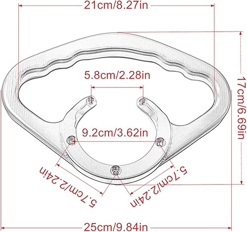 Miniatura 3 de LIUSHUAIRIYONGPIN Compatible con Yamaha YZFR6 MT07 MT09 MT10 FZ25 FZ1 FZ6 FZ8 XJ6 FZ6R Asas de pasajero de motocicleta Agarraderas de mano Tanque