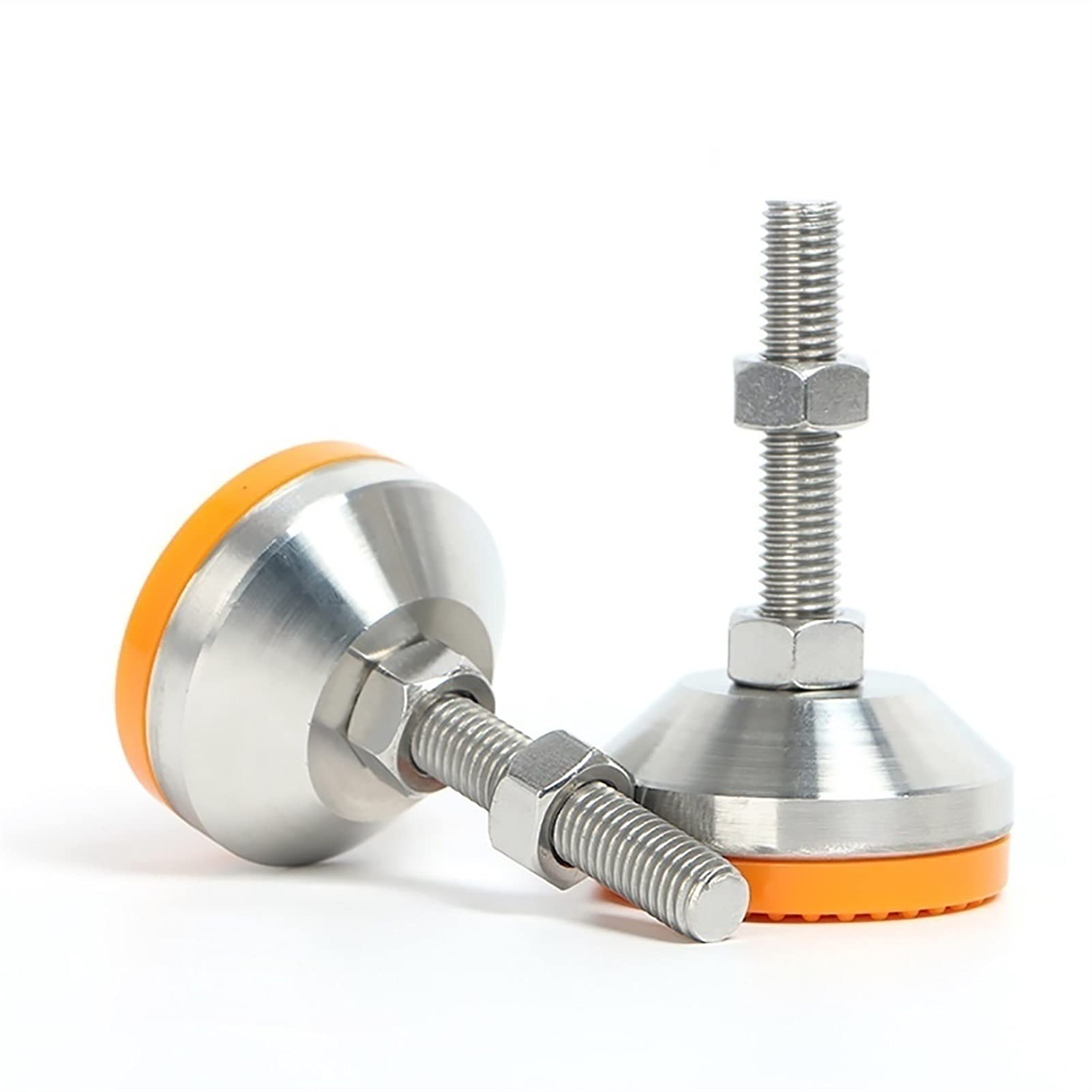 patas niveladoras de alta resistencia, 4 patas niveladoras ajustables con rosca M20x85 mm for máquinas de muebles, varilla roscada acero inoxidable 304 + base redonda PVC