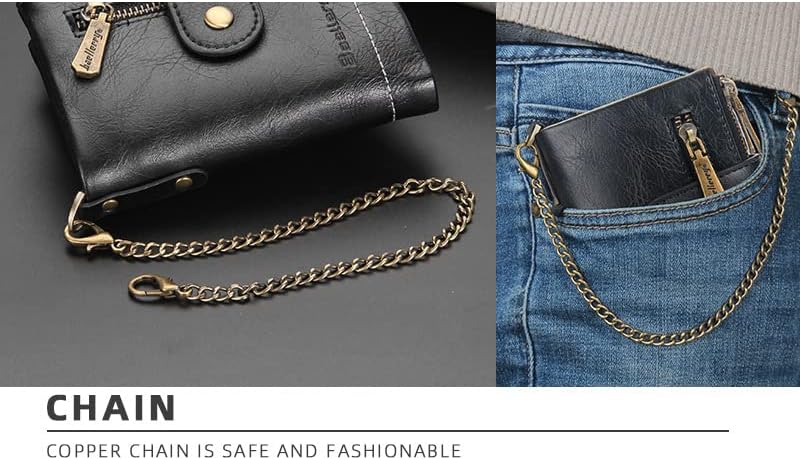 Men's Short Wallet EUROPEAN and American RETRO DOUBLE ZIPPER Coin PURSE Multi-Card Wallet Wallet(brown)