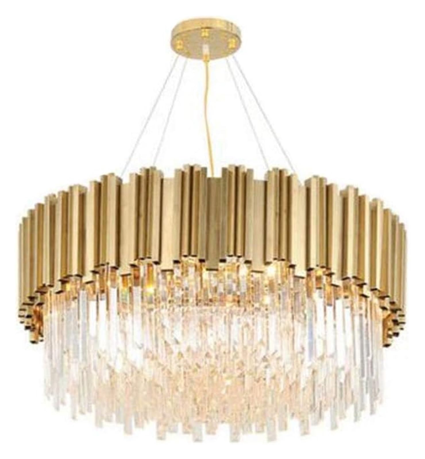 HJCKJSMEOU Chandelier Luxury Crystal Chandeliers,Oval Raindrop Pendant Light Contemporary Kitchen Island Ceiling Lights Fixtures for Dining Living Room Bedroom Foyer