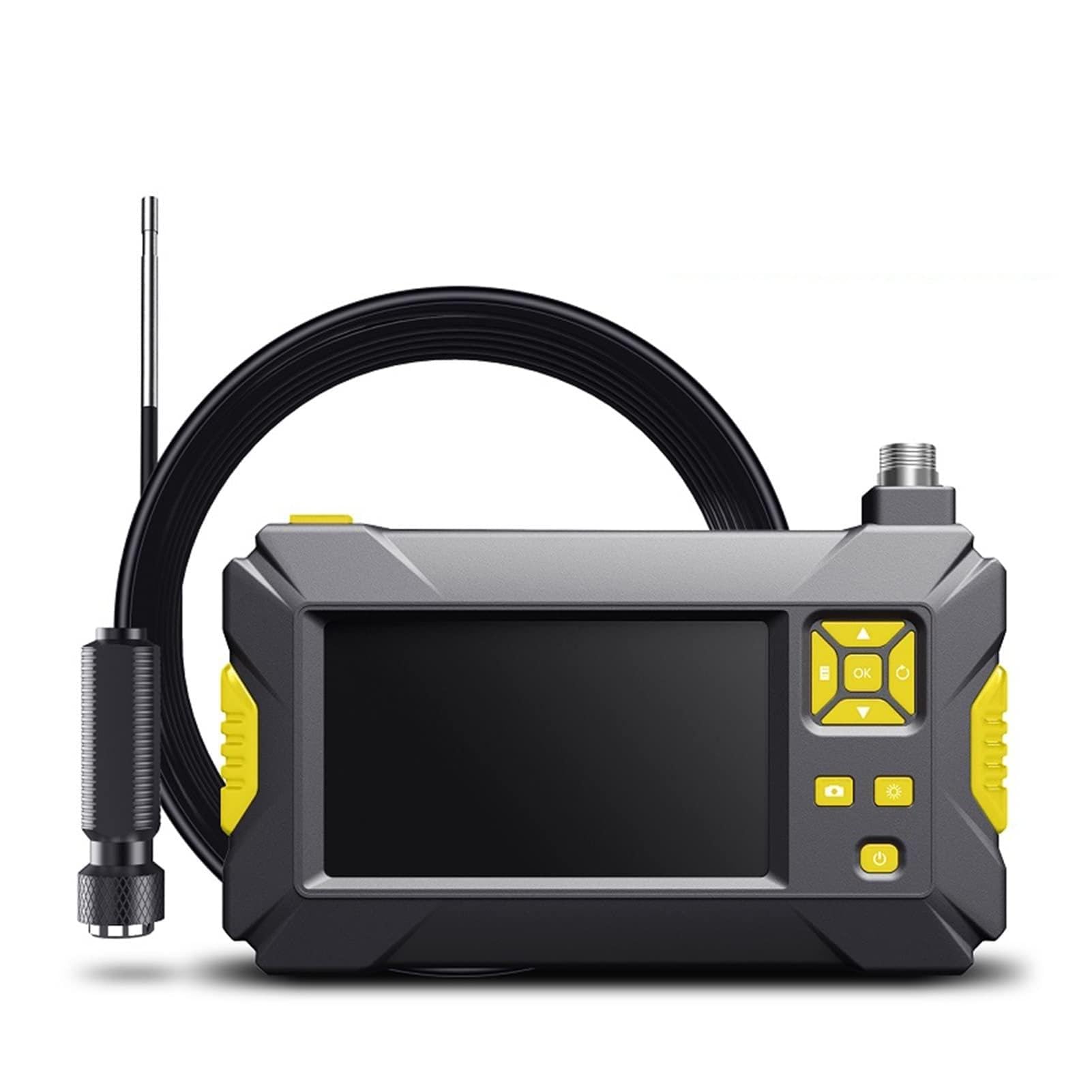 Endoskop, P30 Ekran Handhold EndoScope Single & Dual Lens Camera 43 "Przemysłowy boroskop 2.0mp Camera Wąż Wąż 18650 Bateria(1m,3.9mm Rigid Cable)