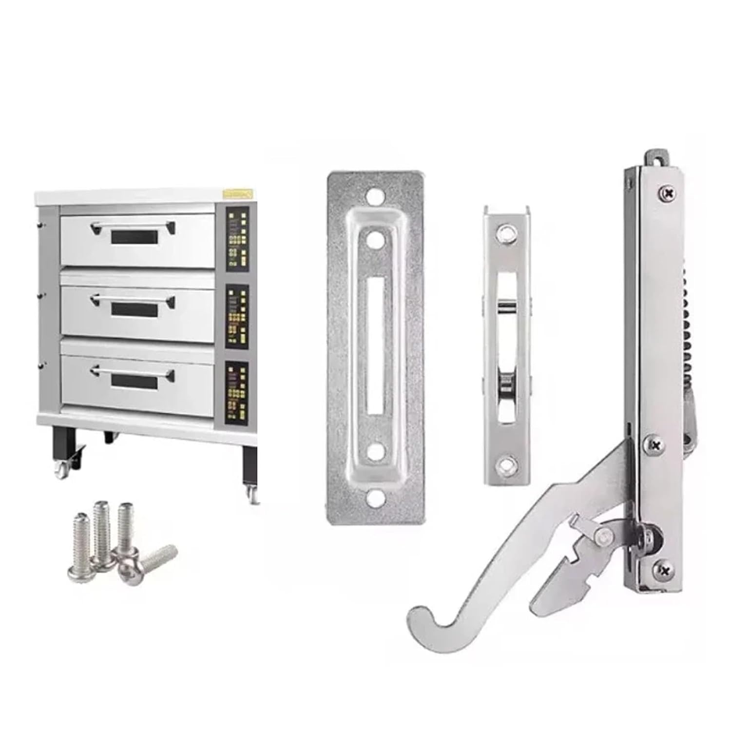 1PCS Oven Door Hinge for Household Steamer Cabinet Commercial Embedded Cabinet Lock Hinge Accessories(C)