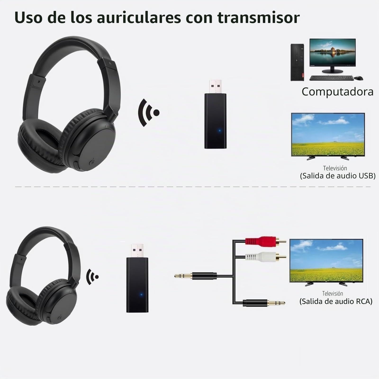 Auriculares InaláMbricos Bluetooth Sobre La Oreja Para Tv, TeléFono MóVil Y Pc, Sonido De Graves Puros, EstéReo De Alta Fidelidad, Auriculares Ligeros Con Bluetooth Para Personas Mayores - Negro