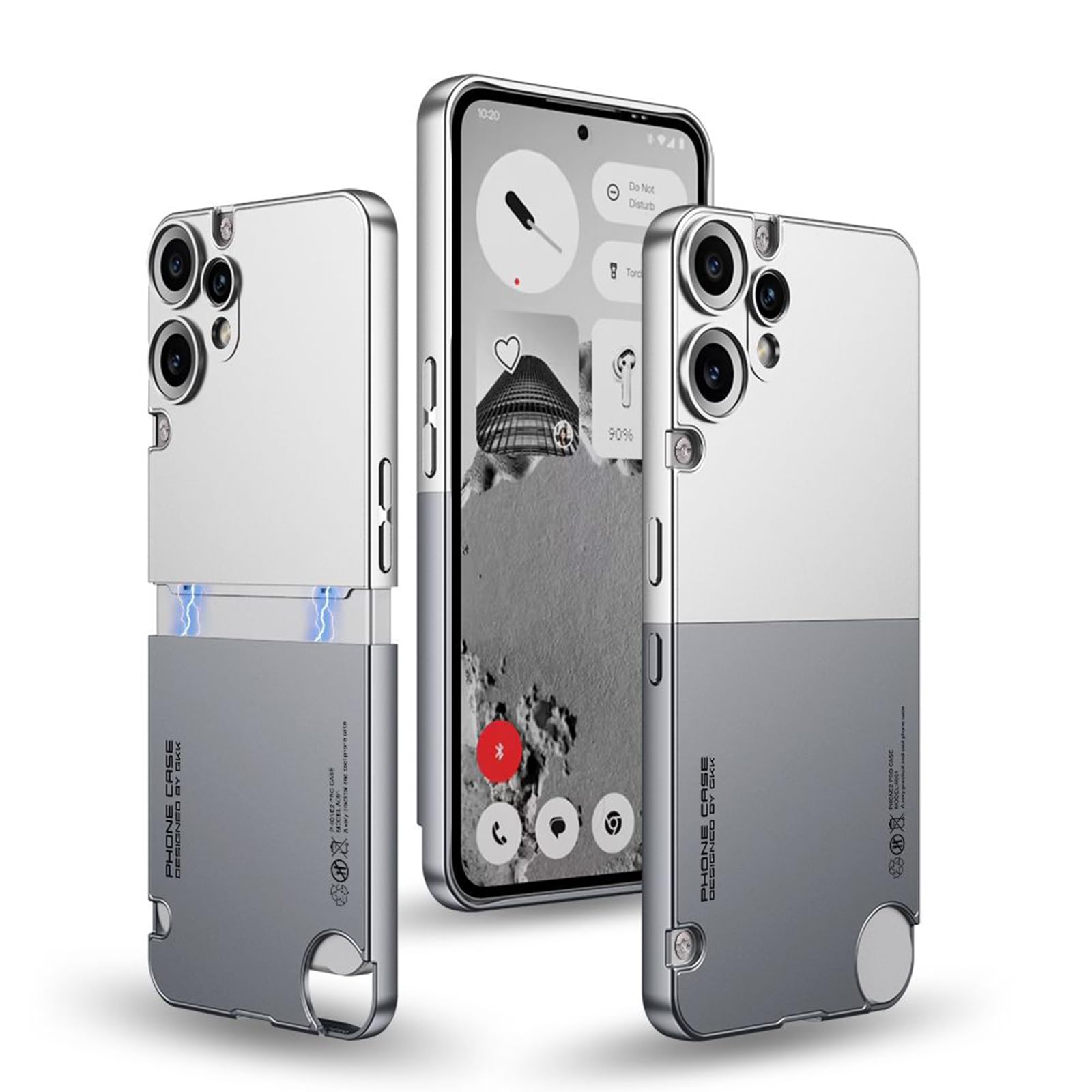 QULLOO Cover per Nothing CMF Phone 2 Pro, Antiurto e Antigraffio Cellulare Custodia, Trasparente Sottile Hard PC Case