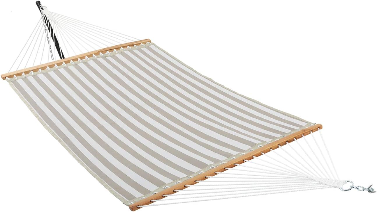 Patio Watcher Hammock 14 FT Quick Dry Hammock Double Size Spreader Bar Outdoor Patio Yard Poolside Beach Hammock with Chains, 2 Person Hammock 450 Pound Capacity : Patio, Lawn & Garden