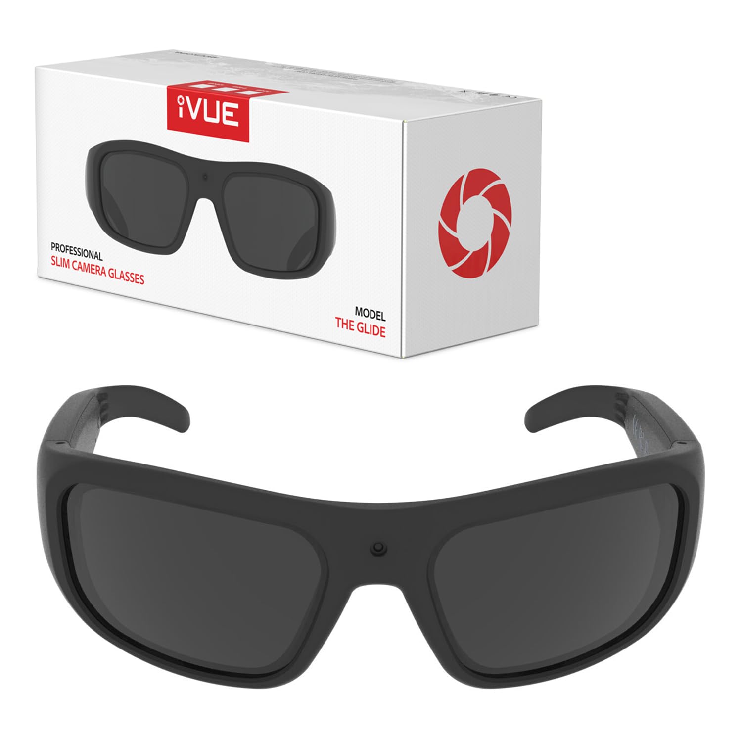 Glide 1080P HD Camera Glasses Video Recording Sport Sunglasses DVR Eyewear, 30fps, 64GB Memory