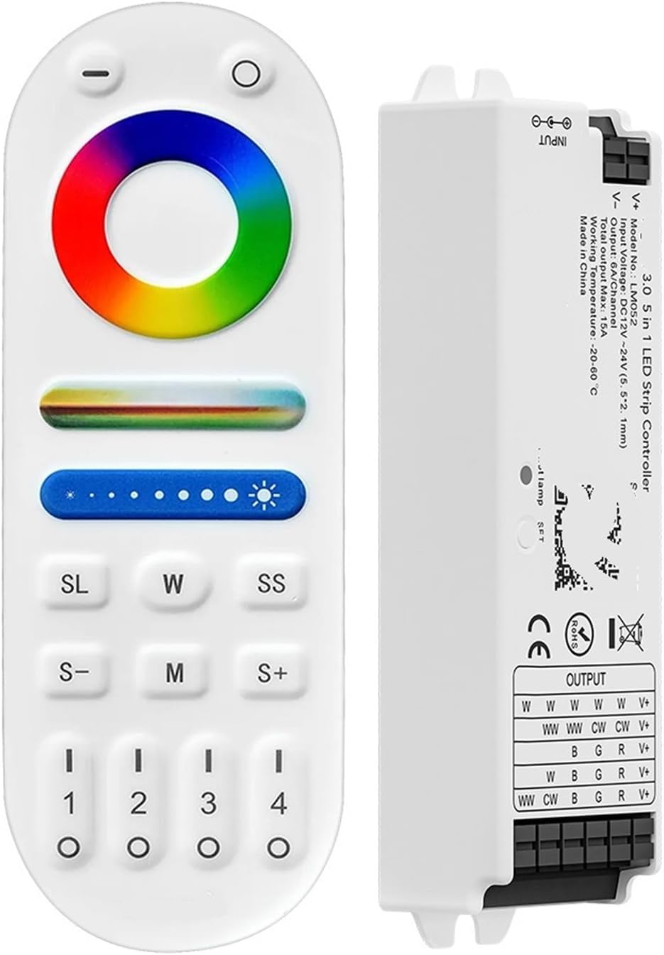3.0 RCT LED Controller 5 in 1 5-12V(1 LM091 3 LM052)
