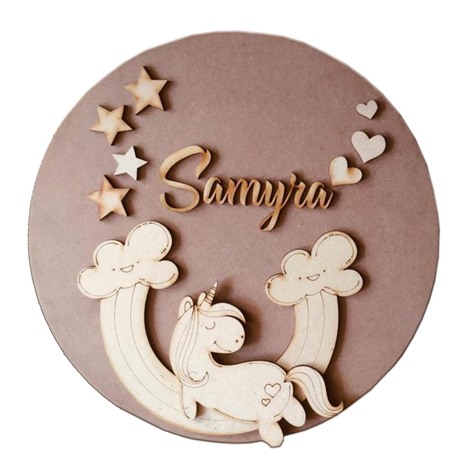 Vibhansh Creations Ready To Paint NamePlate DoorSigns MDF WallHanging NamePlate Wood Round MDF Sheets for Craft Work'DIY MDF Name Cutouts Art Kit Set for Kids-Gifts for Girls Age10-12,DIY Kit for Kids-image-29