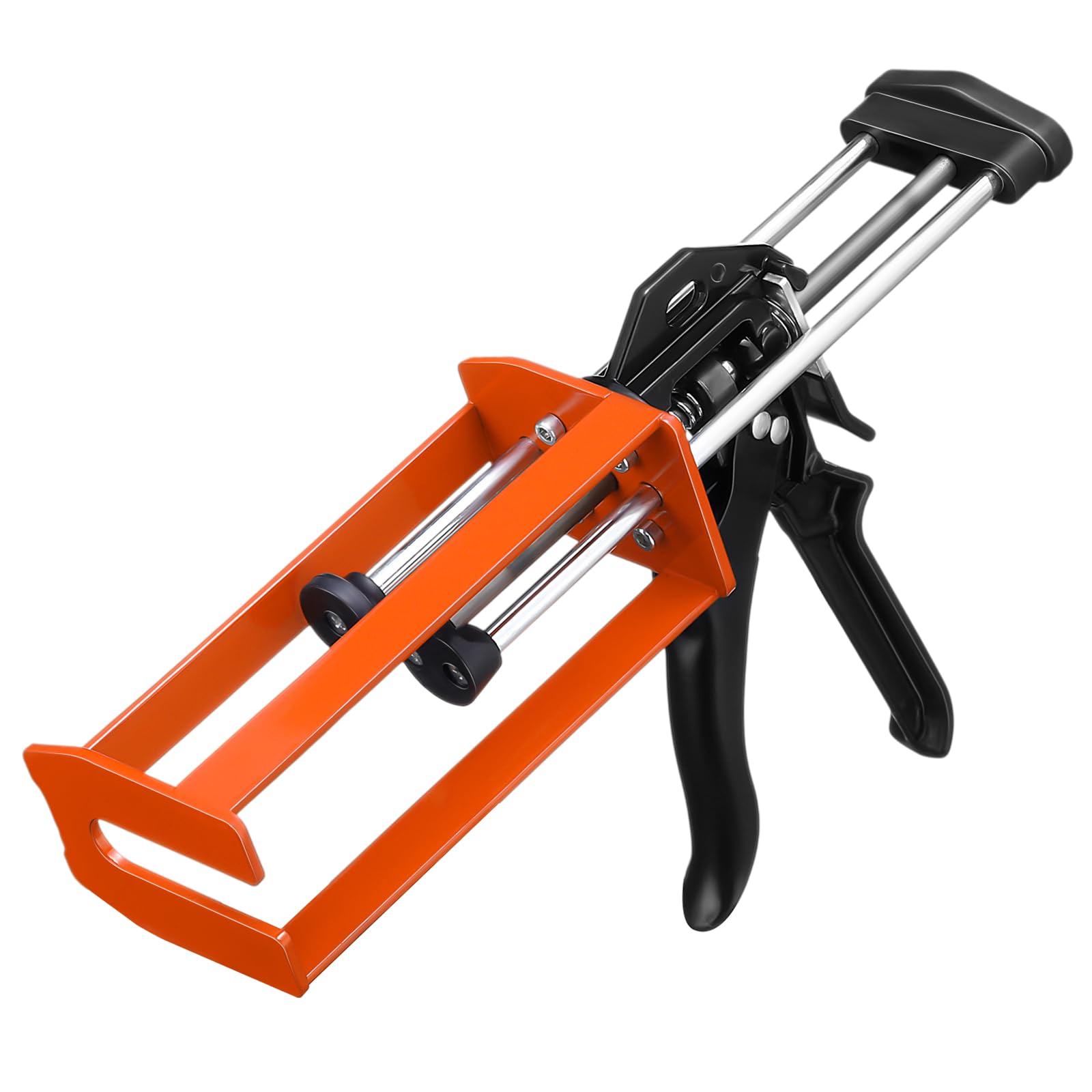 Relaxweex 1 Pcs Epoxy Gun Dual Component Caulking Gun, 200 ml / 6.75 Fl oz, Manual Double Cartridge Caulking Gunning for Panel Bonding Adhesive Applicator Fillers, Mix Ratio 1: 1 and 2: 1 (Orange)