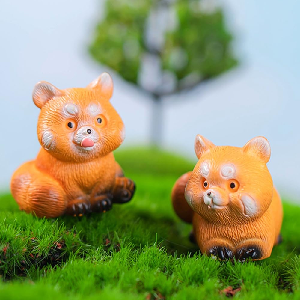 Aetherion Miniature Small Figurines 1 Inch Cartoon Mini Red Panda Figures Set Cute Resin Animal Cake Toppers Easy to Use - Image 3