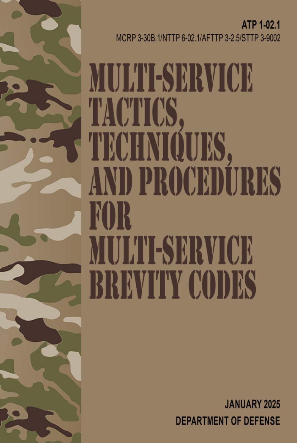 ATP 1-02.1 / MCRP 3-30B.1 / NTTP 6-02.1 / AFTTP 3-2.5 / STTP 3-9002 Multi-Service Tactics, Techniques, and Procedures for Multi-Service Brevity Codes - Jan. 2025