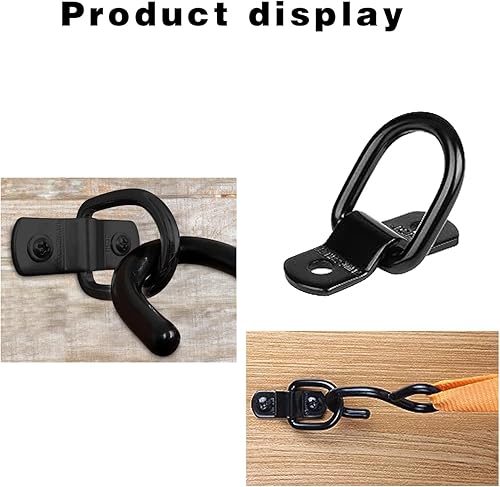 Miniatura 6 de 4 anclajes de amarre de anillos en D, anillos de tracción de remolque multiusos, hebillas de sujeción multifuncionales, cierres de puerta duraderos,