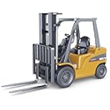 Dollox Die-cast Forklift Truck Toys, 1/50 Scale Manual Metal Engineering Vehicle Fork Truck, High Detail Construction Vehicles Model Collection Forklift Decoration Toy Gift for Kids