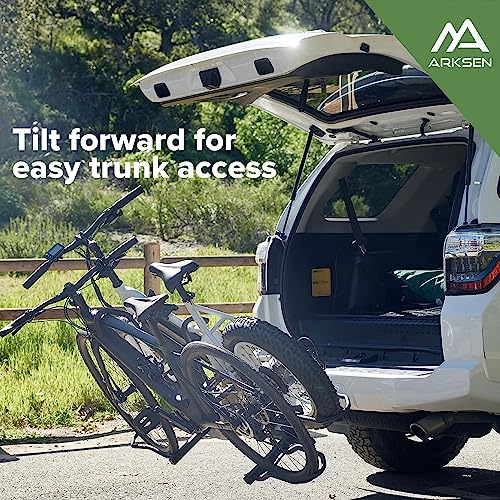 Image of ARKSEN Bike Rack Hitch, 2-Bike Foldable Platform Mount Rack w /Smart Tilt