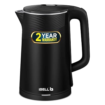 iBELL PEK20BK Premium 2.0 Litre Stainless Steel Electric Kettle,1500W Auto Cut-Off Feature, 360 degree Ro