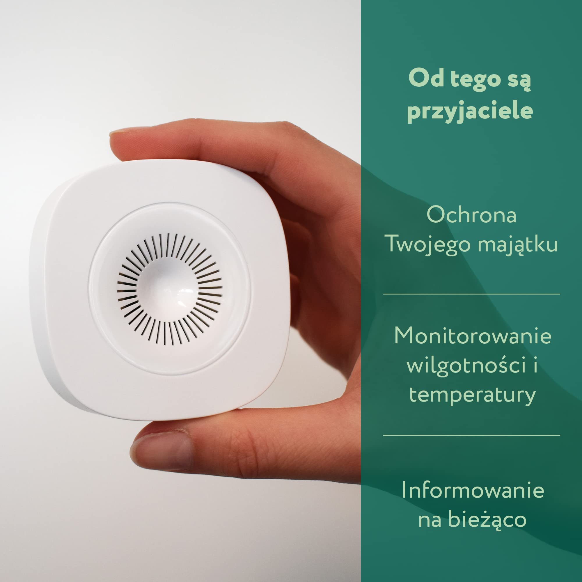 frient Smart Humidity Sensor | bezprzewodowy czujnik wilgotności i temperatury | zasilanie bateryjne | ZigBee | produkt kompatybilny ze SmartThings, Home Assistant i Homey | bezprzewodowy czujnik wilgotności i temperatury - produkt kompatybilny ze SmartTh