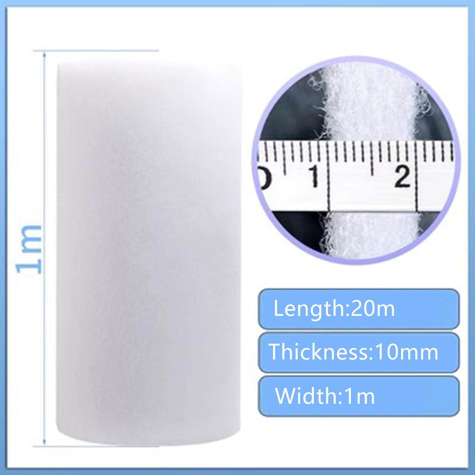 Luftfilter Rolle 20m Filtermatte G4 Polyester 10mm waschbar Filtermaterial