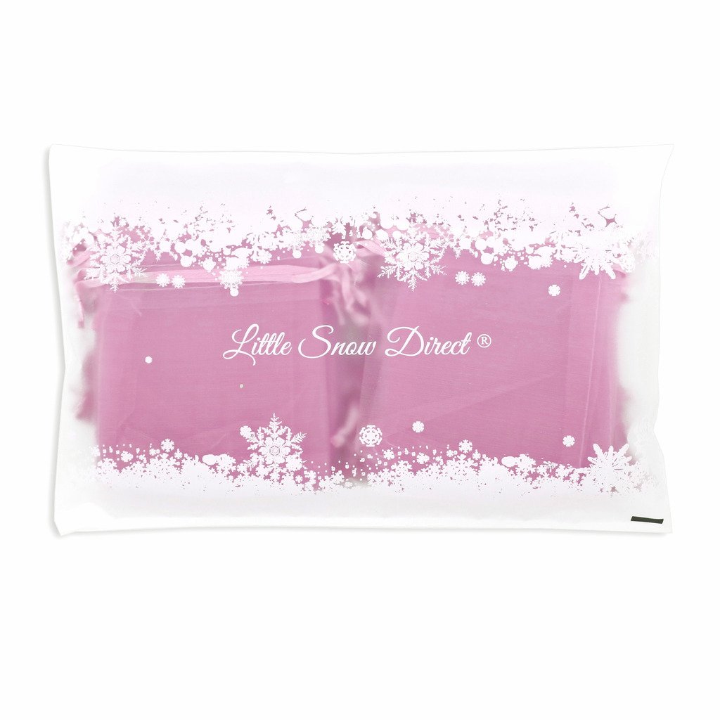 Little Snow Direct 100pcs 9 x 12cm Organza Gift Bags Wedding Favour Bags Jewellery Pouch (rose pink, 100)