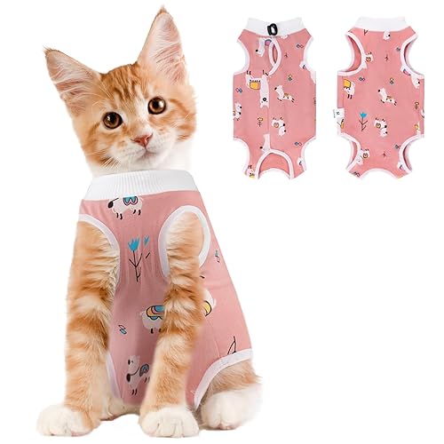 Coppthinktu Cat Recovery Suit Female, Breathable Cat Onesie After Surgery