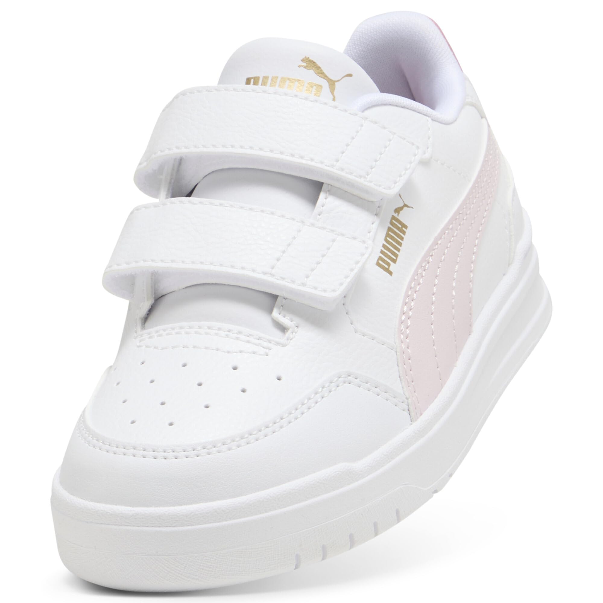 Puma Shuffle Downtown LO V PS Sneaker, biało-pudrowy róż, 2,5 UK dziecko
