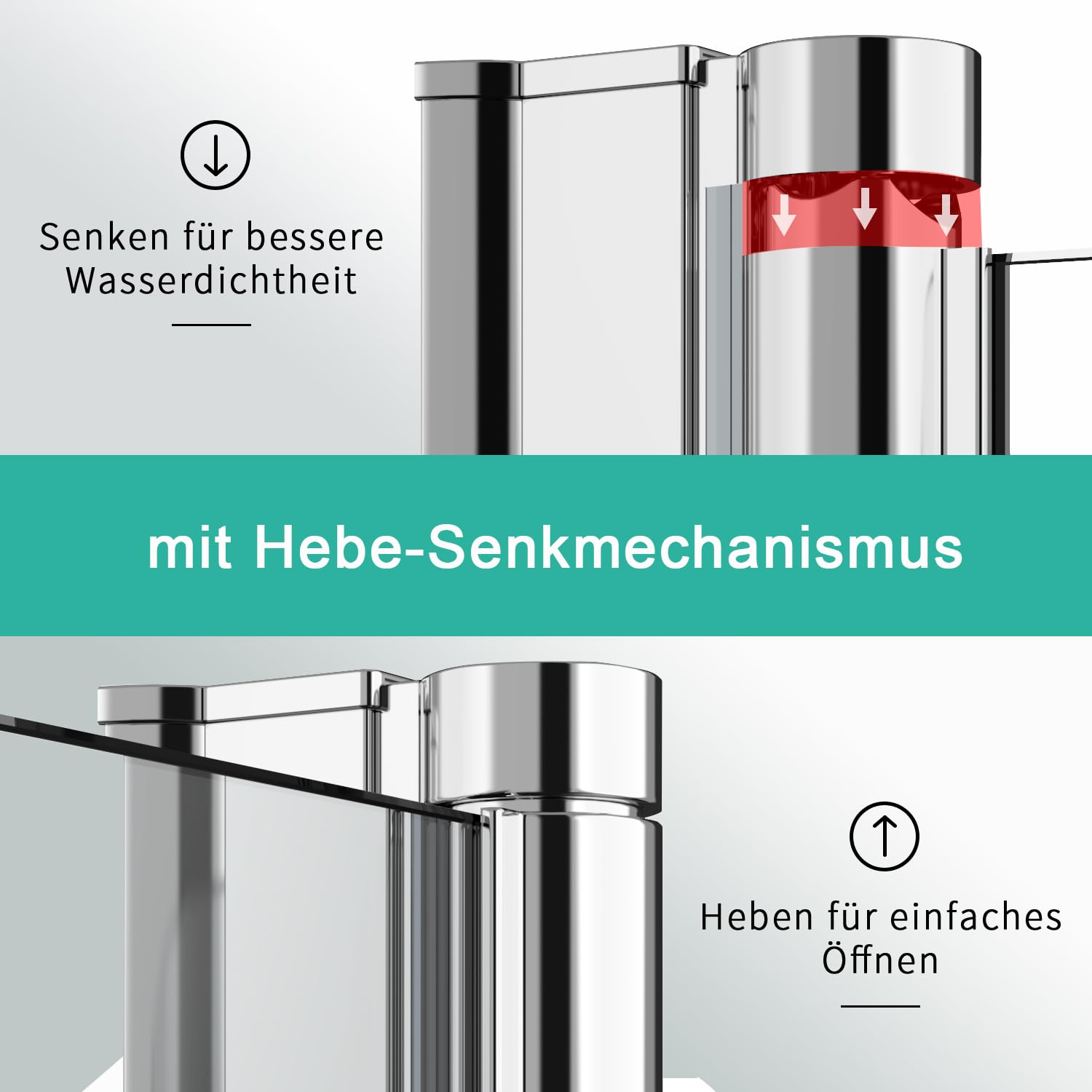 Duschwand für Badewanne 3 teilig faltbar 6mm NANO Sicherheitsglas (ESG) Faltwand Badewannenaufsatz Badewannenfaltwand Duschabtrennung für Badewanne (150x140cm)