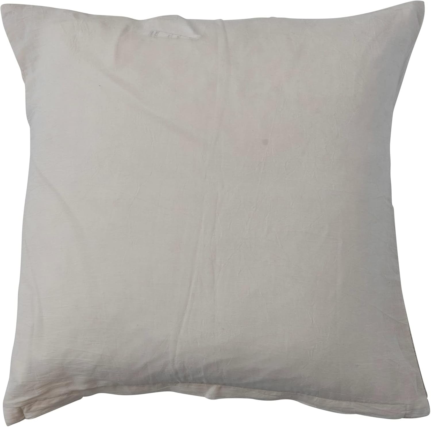 Patchwork Geometric Embroidered Cotton Throw Pillow Cover, 20" x 20"
