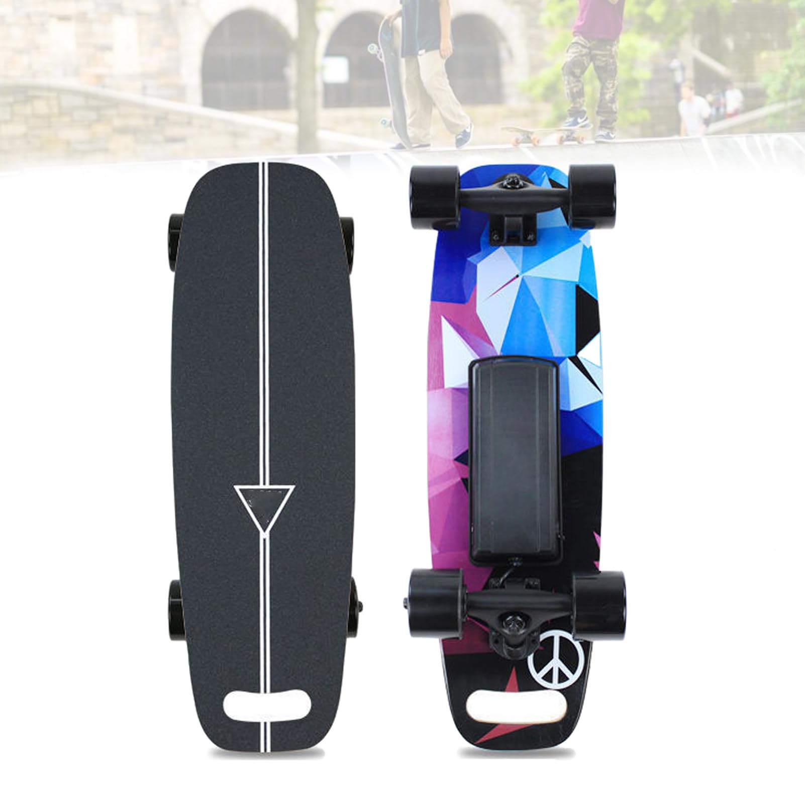 Skateboard éLectrique, Longboard Quatre Roues, Planche Ultra-LéGèRe,TéLéCommande pour DéButants 2-CitySprint(30km)