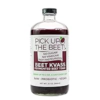 Vista 1 de Pick Up The Beet Organic Beet Juice Kvass with Live Probiotics, Vegan - Natural Nitric Oxide Boost, Fermented Beet Tonic, Sugar Cravings Support, 32