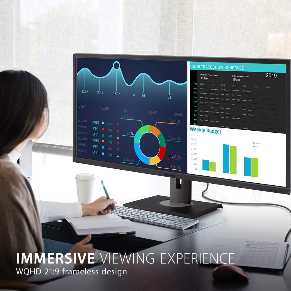 Snapklik.com : ViewSonic VG3456 34 Inch 21:9 1440p Monitor
