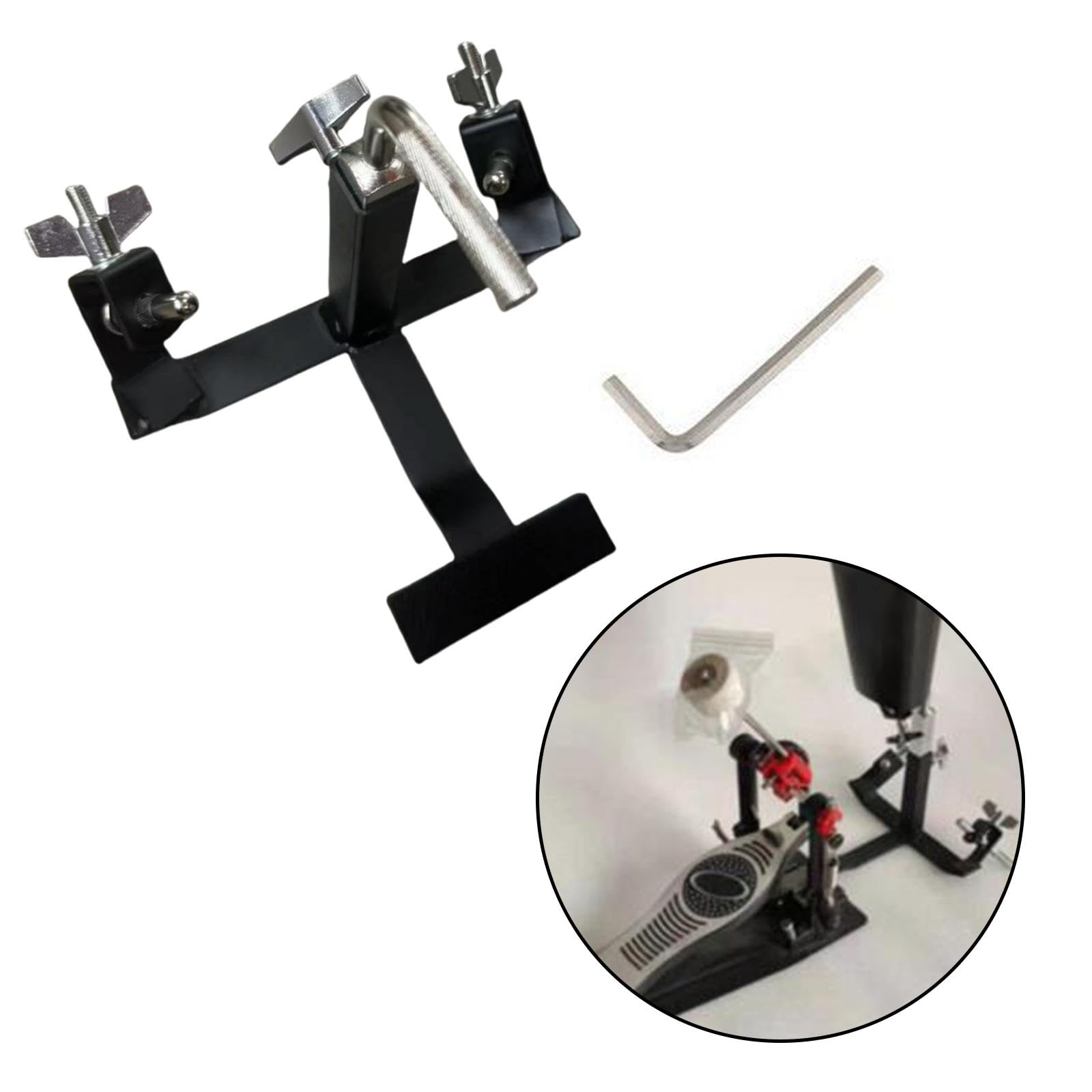 Supporto per Pedale per Campanaccio, Supporto per Piatto per Batteria per Sala Prove per Batteria