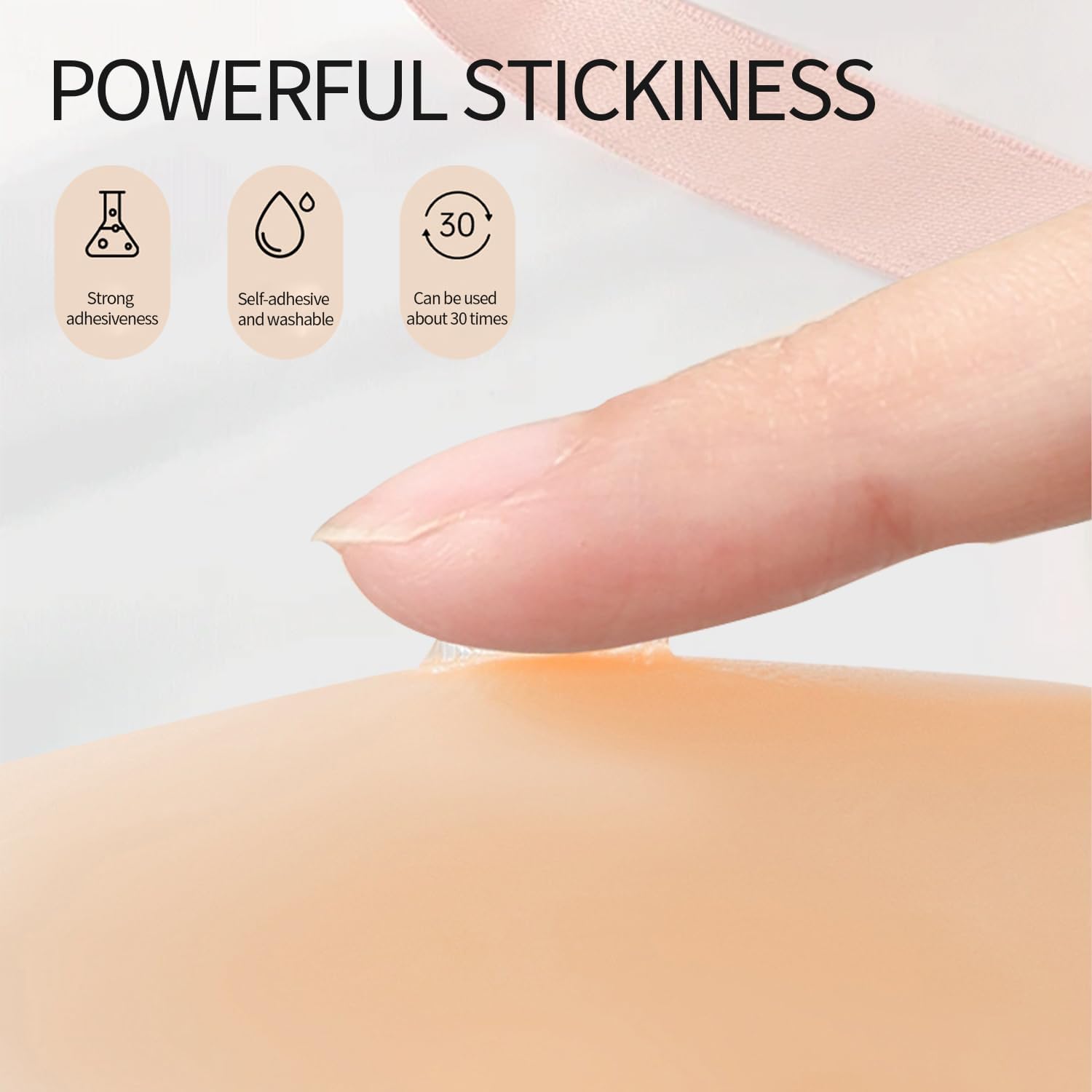 SONGSUN Nipple Covers 1 Pair - Seamless and Silicone Nipple Pasties Reusable Hypoallergenic Washable