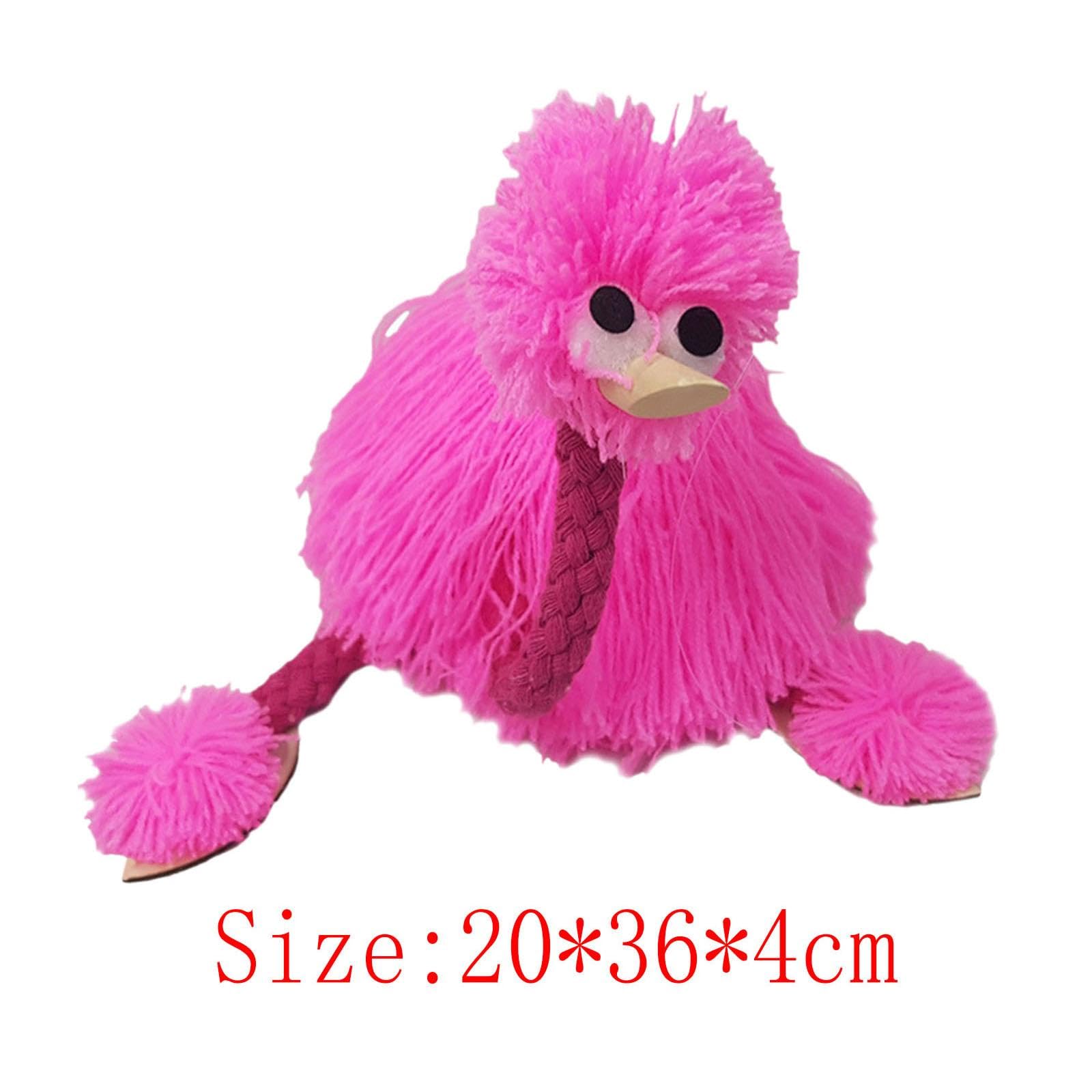 Strauß Marionette Spielzeug String Puppet Interaktive Puppen Puppen Spielzeug Übung Finger Flexibilität Schöne Vogel Tier Spielzeug für Jubiläen, ROSA