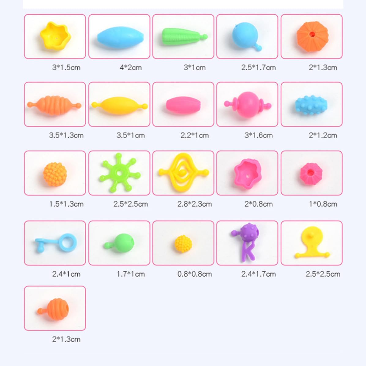OSALADI Cuentas de Plástico DIY para Niñas, Manualidades Creativas, 1 Caja