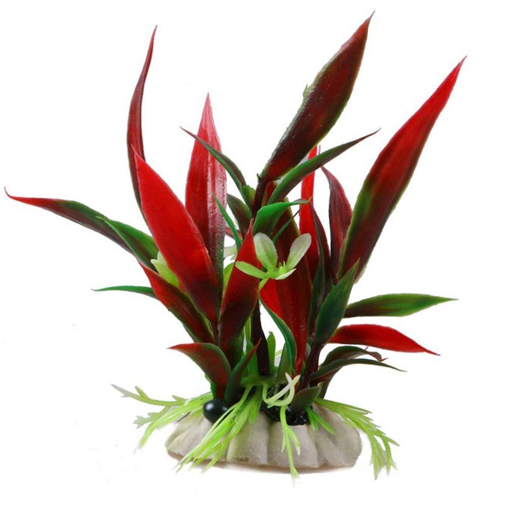 fast-shop Plastic Aquarium Plants - Fish Tank Decoration Artificial Water Plant - Aquarium Ornaments Decor - Grass Red