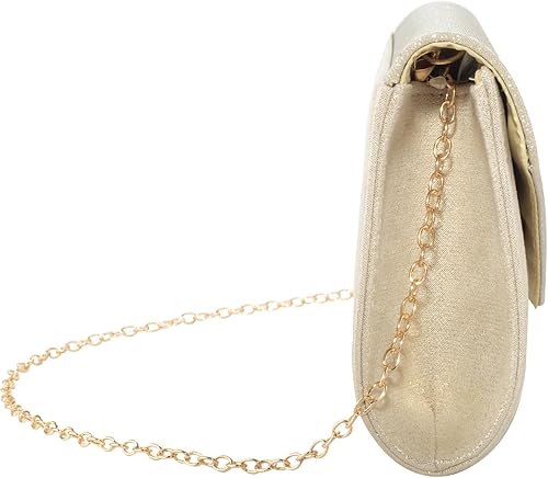 Miniatura 4 de CurvChic Bolso de noche para mujer bolso de mano con diamantes de imitación bolso de fiesta de graduación de novia Oro, Azul marino, Negro (Shiny